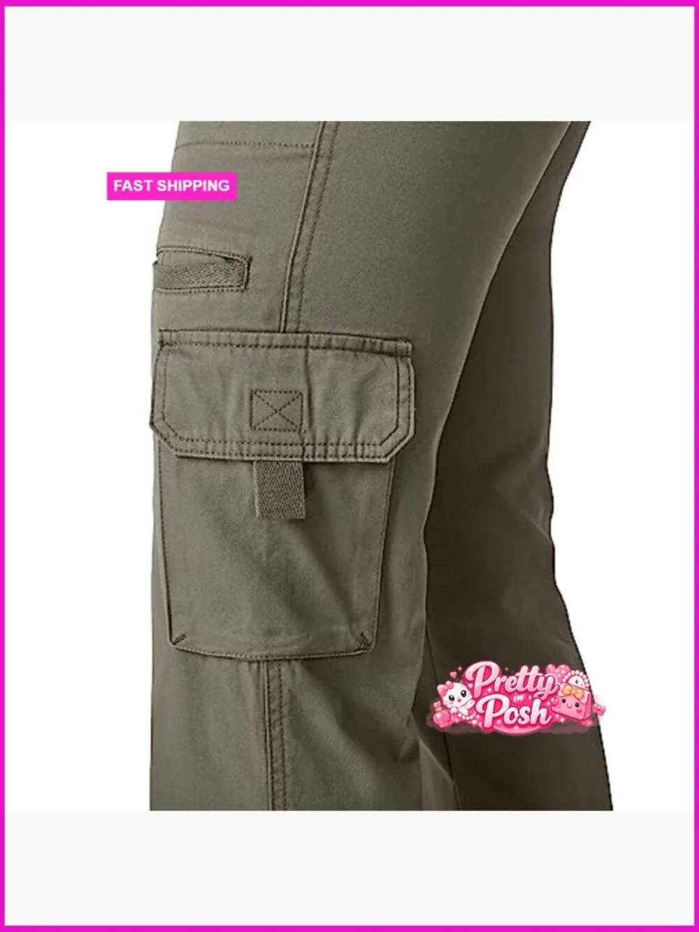 Relaxed Fit Cargo Pants with 100% Cotton Twill
